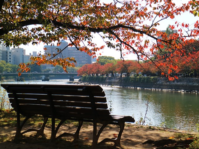 広島平和記念公園の紅葉